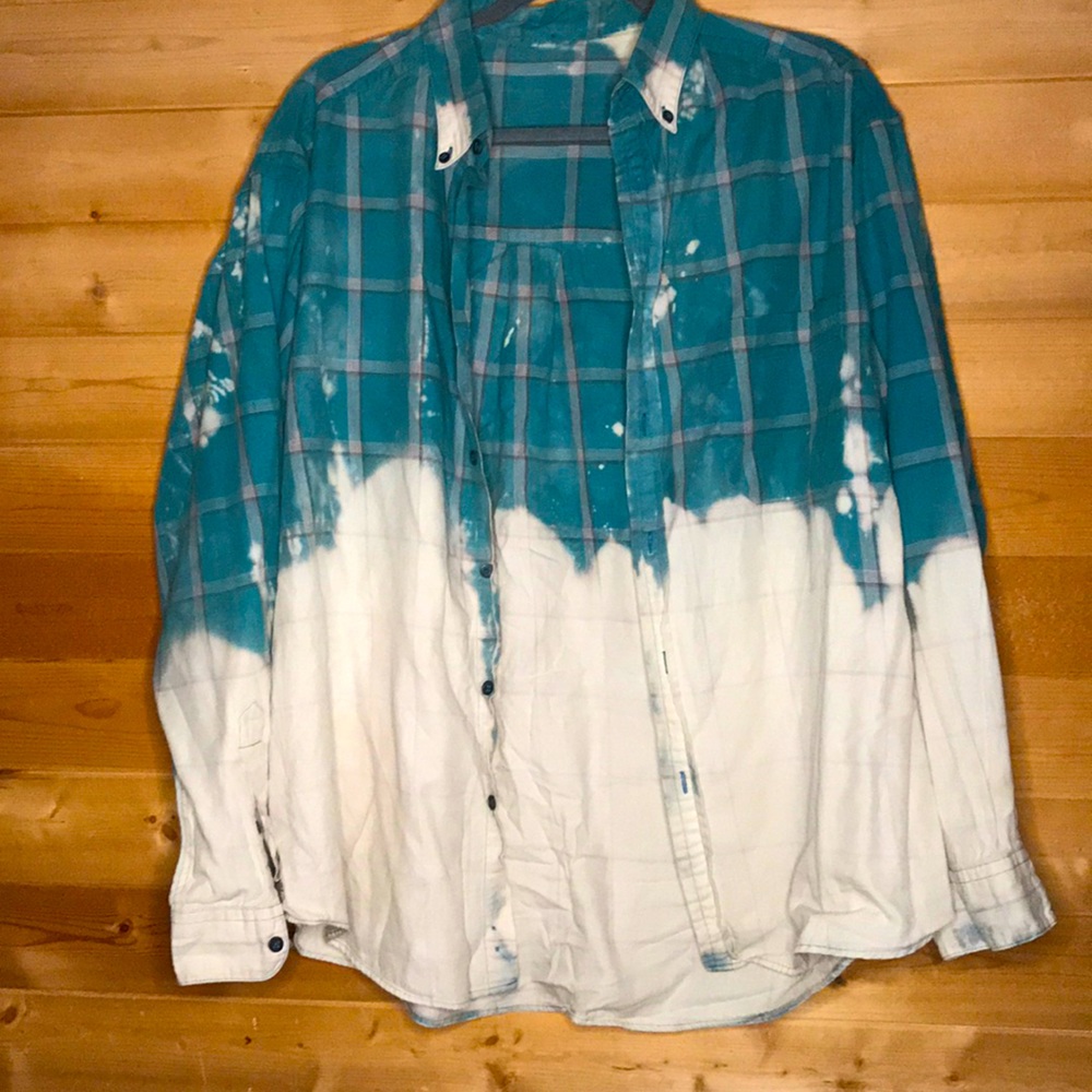 Bleach Distressed Button Down
